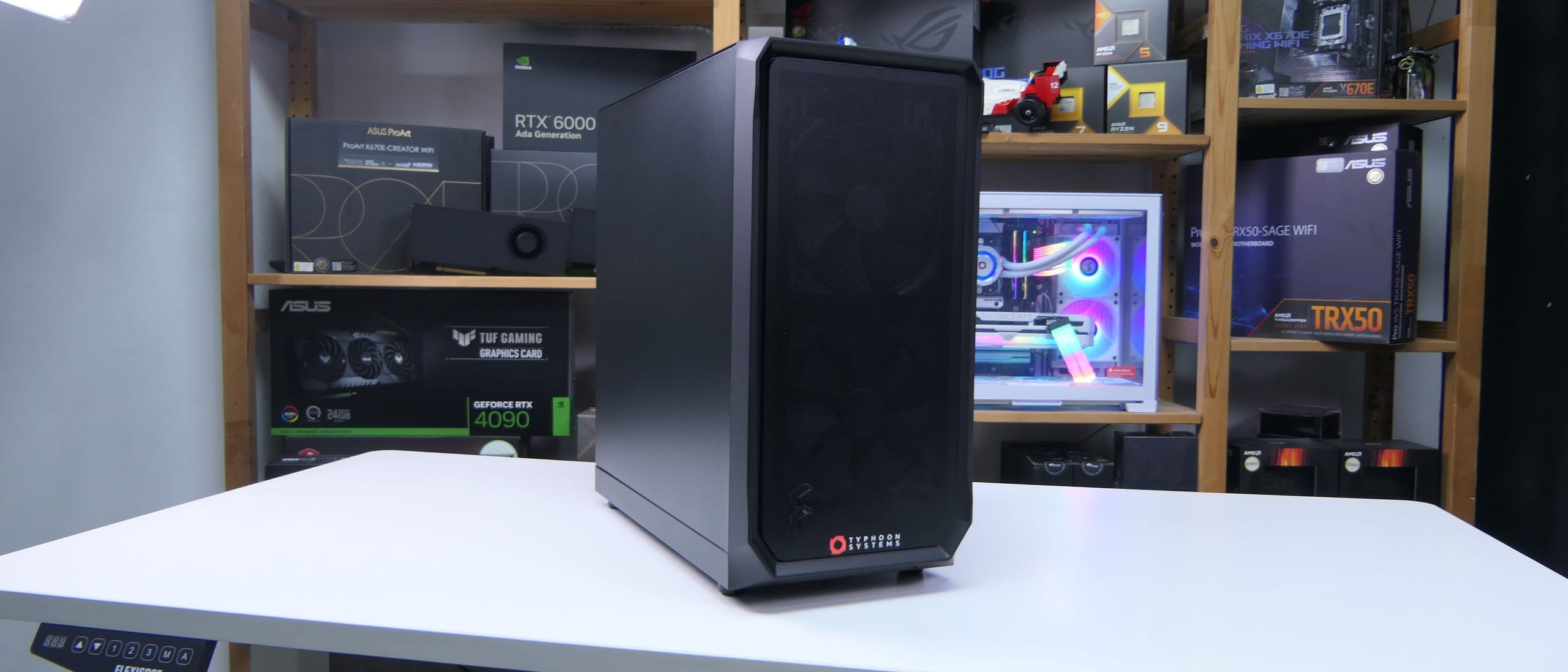 A finished build on the bench at Kallang